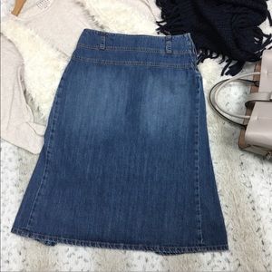 For Joseph Unique Dark Wash Denim Skirt Size: 2